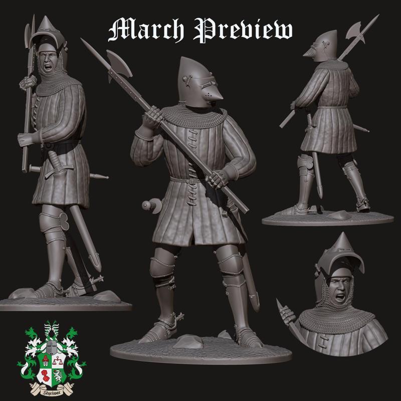 14th Century Knight with Hounskull Helmet