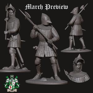 14th Century Knight with Hounskull Helmet