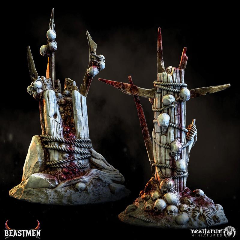 Beastmen Totems x 2
