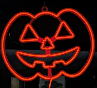 EL wire neon jack-o-lantern
