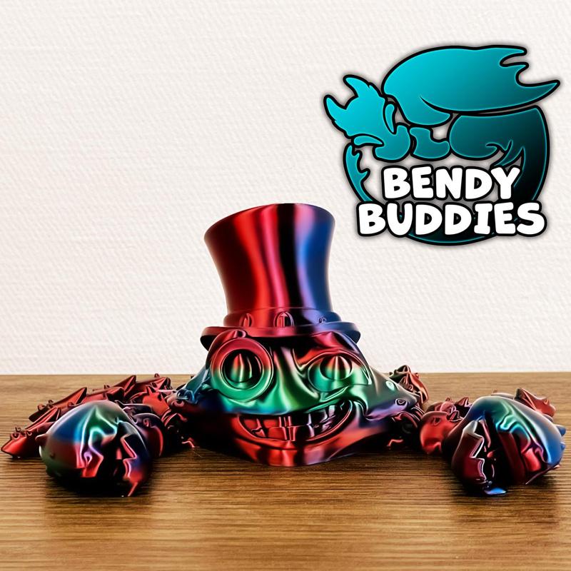 Crabzy Gentleman Hat Monocle / Cute Crab / Claw Hugger Articulated / Print-in-Place Water Creature / Sea Beast / Ocean Villager / Fantasy World Encounter