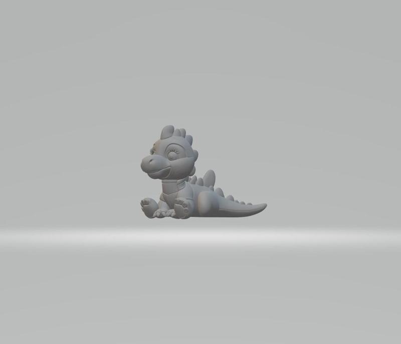 Cute Baby Dinosaur – 3D Printable Prehistoric Figurine