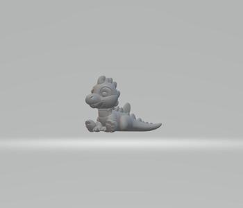 Cute Baby Dinosaur – 3D Printable Prehistoric Figurine