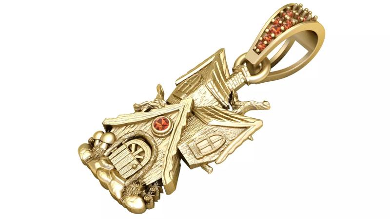 TWO HOUES GOLD PENDANT