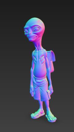 Paul the Alien – 3D Printable Character from the Movie “Paul”