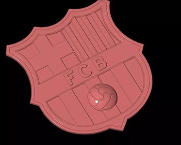 Spain Bacelona Football 3D logo