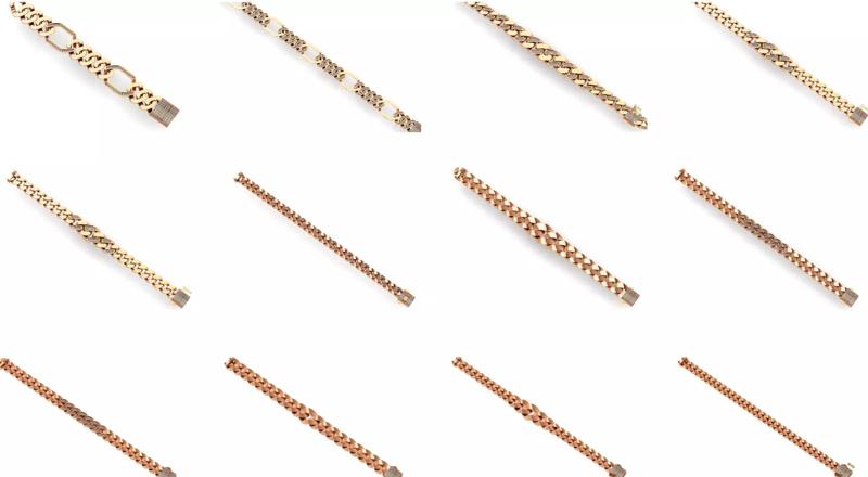 121 Cuban Chain Bracelet Necklace Collection