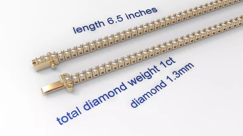 tennis bracelet 1ct