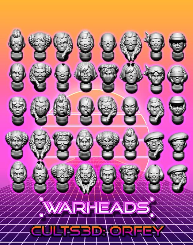 Female Dwarves heads! (40 heads)