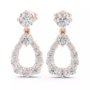 Diamond Drops Earrings 3dm stl renders animation videos details