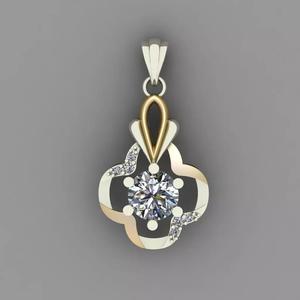 Diamond Women pendant 3D print Model