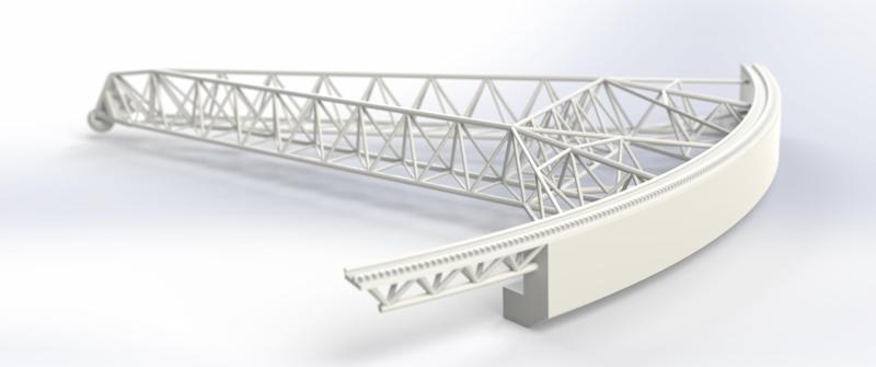 De Maeslantkering 3D STL Model (Scale 1:525) - Stormvloedkering Nieuwe Waterweg - Storm Surge Barrier