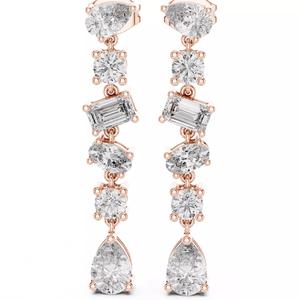 Diamond Long Earrings 3dm stl renders animation videos details