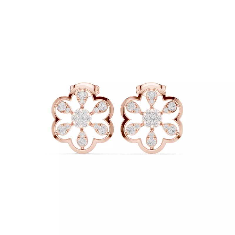 Diamond Studs Earrings 3dm stl renders animation videos details