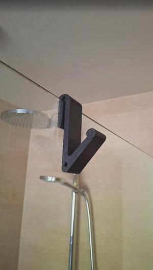 Towel hook for shower glass wall 8mm
