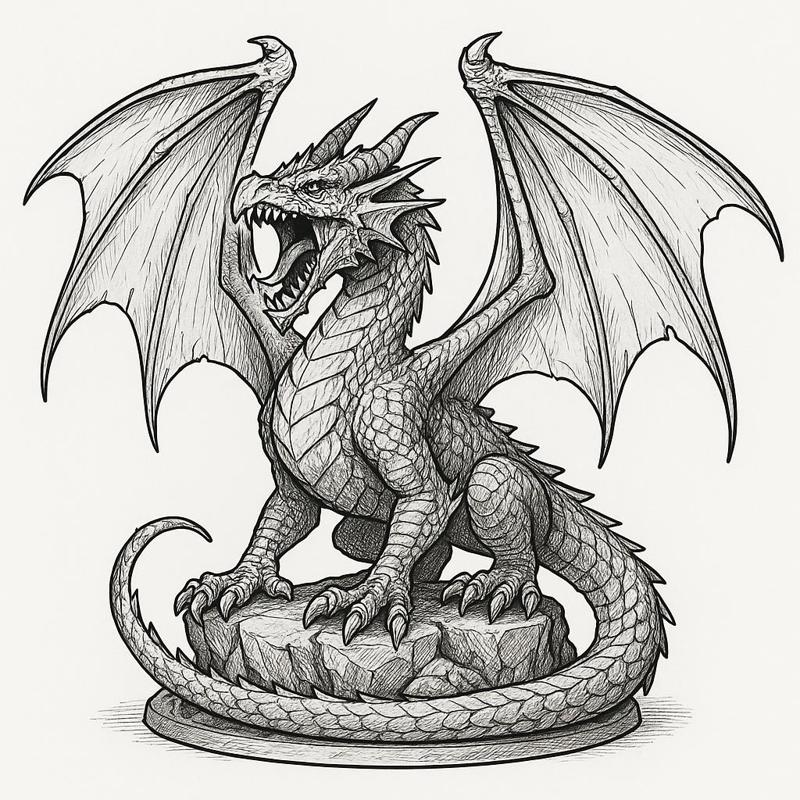 Dragon Fury – Paintable Miniature