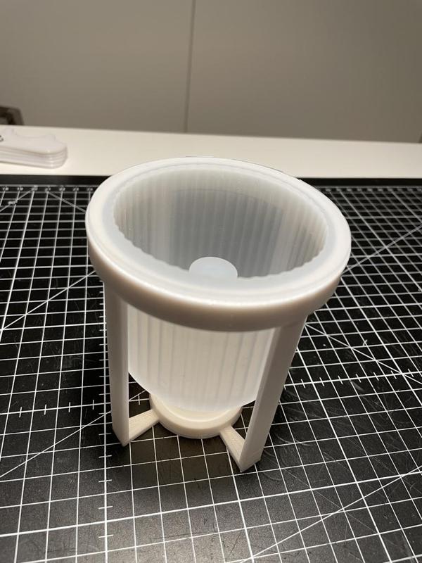 Silikon Gussform-Ring 75 mm mit Fuß / Silcone cast mold ring with base