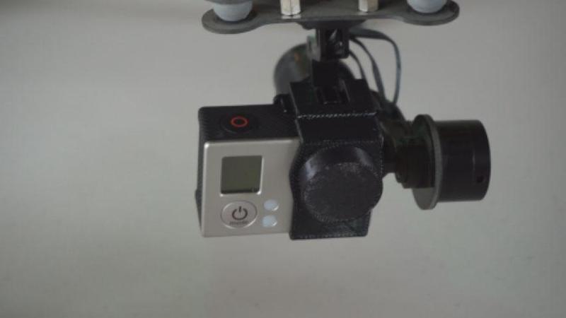 GoPro DYS 3 Axis Gimbal Cover Plate + GoPro Lens Cap