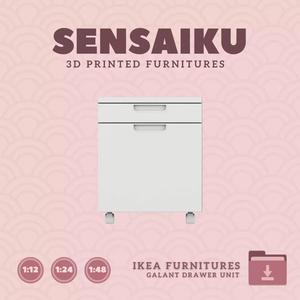 GALANT Drawer Unit V2 for Miniature Dollhouse IKEA 3D Print