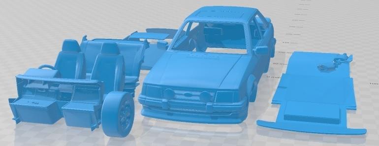 Ford Escort Mk 3 XR3 1983 Printable Car