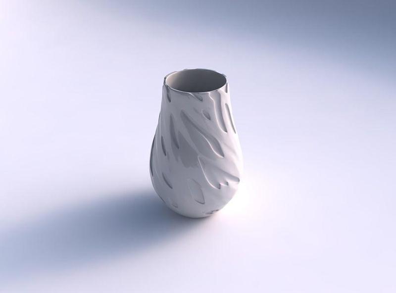 Vase twisted with cavities smooth