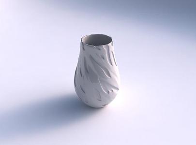 Vase twisted with cavities smooth