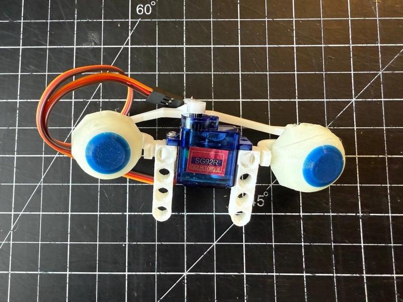 Lego compatible animatronic eyes that only pan left and right