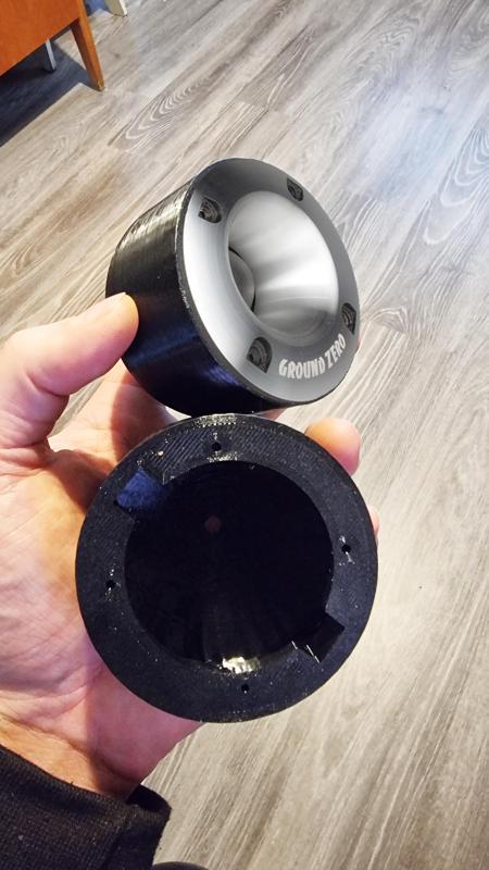 Universal Super Tweeter Pod/Mount 75mm/3" Ground Zero GZCT 25SQ DD Audio VO-B1a