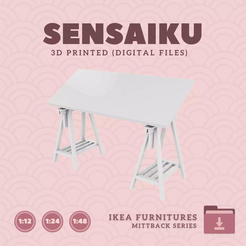 3 MITTBACK LAGKAPTEN Desk 3 Dollhouse - IKEA - 3D Print