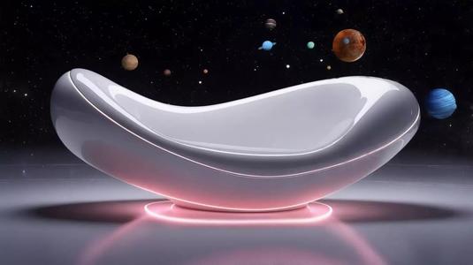 A futuristic lounge chair