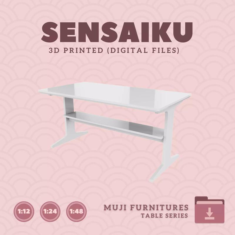 04 Living Dining Table 3 50 In for Dollhouse Muji 3D Print