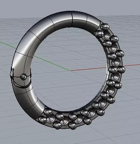Nosering metal ring with balls