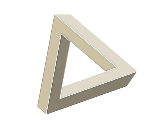 Penrose Triangle: Three Pieces