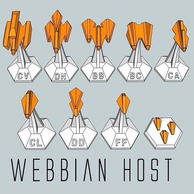 MicroFleet Webbian Host Starship Pack