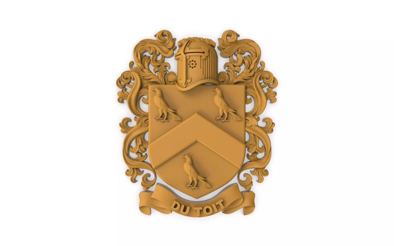 DU TOIT FAMILY CREST 3D PRINT MODEL
