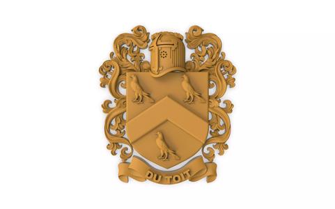 DU TOIT FAMILY CREST 3D PRINT MODEL