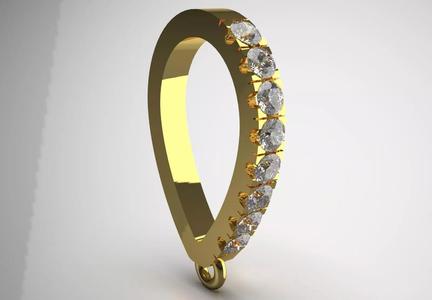small gold bail jewelry pendant gl0011