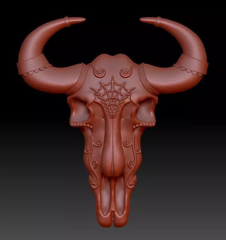 Horned Mammal Skull 3D Model Pack 3D model