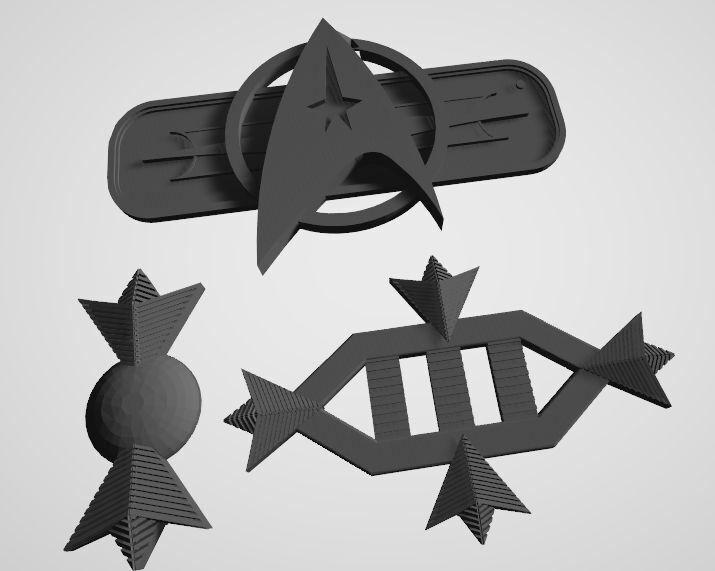 Star Trek:Wrath of Kahn Fleet Captain Ranks and Badge