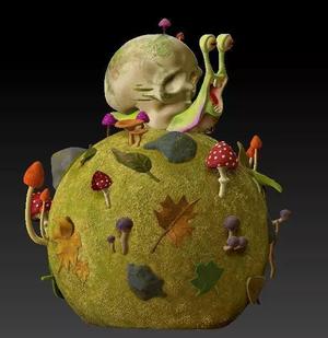 Psychedelic snail
