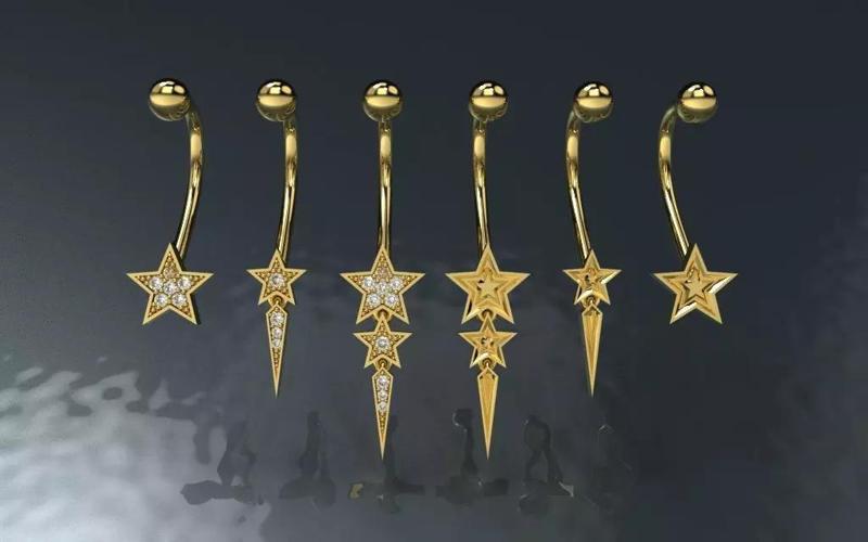 Set Star Piercing - 3D Jewelry - PC-452