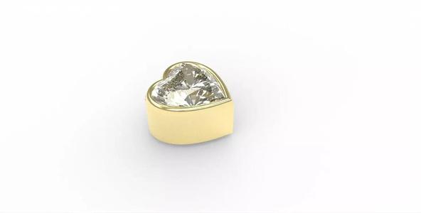 Ready-made Heart Cut Stone Setting Goldsmith Semi-finished