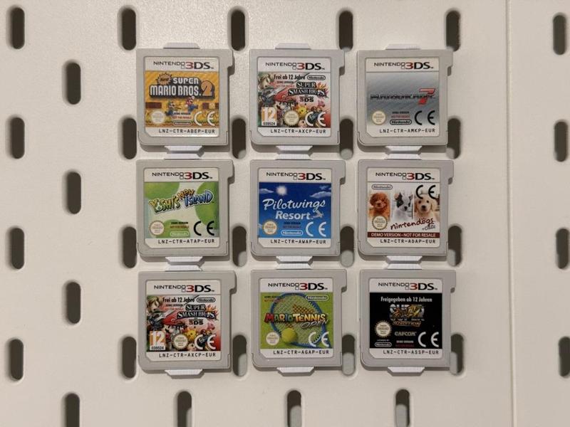 Nintendo 3DS Cartridge Mount for IKEA SKADIS