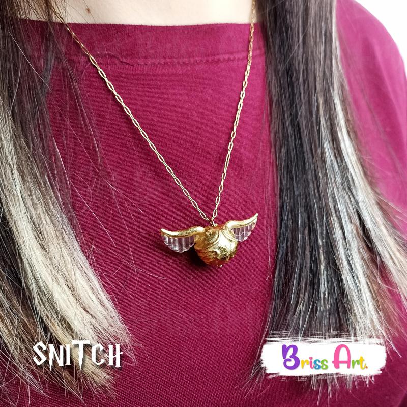 GOLDEN SNITCH 3D EARRINGS AND NECKLACE SET