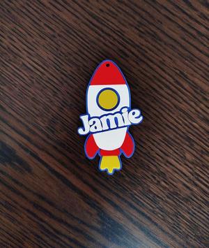 Rocket name tag - Jamie