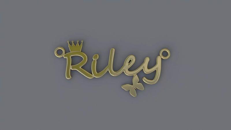 Jewelry Necklace Pendant Riley 3D Print
