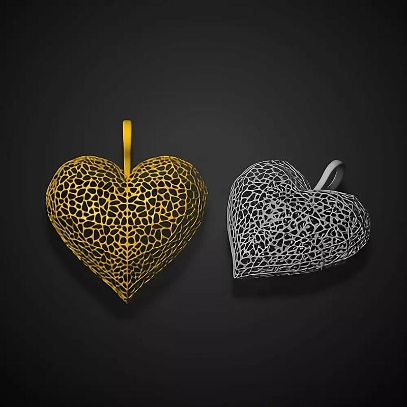 Heart Love  Filigree Pendant