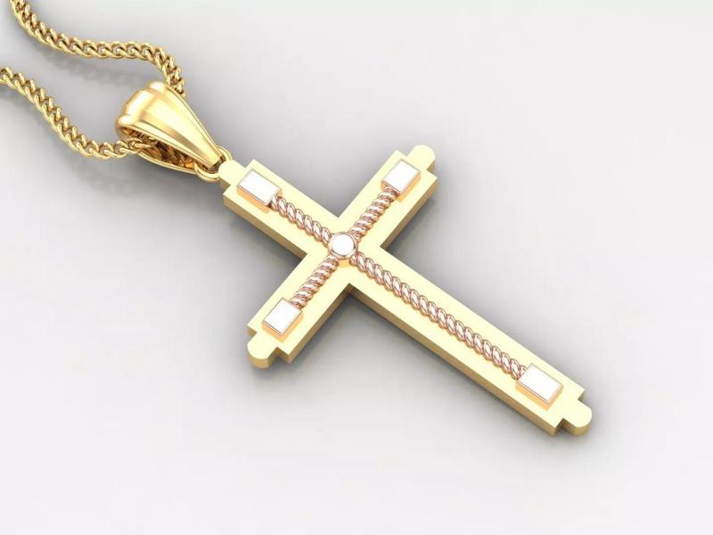 High Cross Pendant Light Gold 18K 4CP072