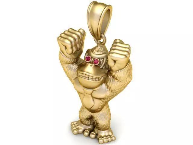 Gorilla pendant  3D printable model