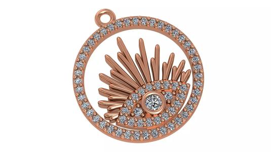 Evil Eye Light Charm Pendant Necklace